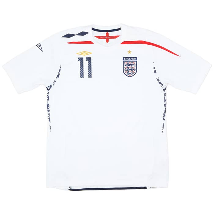 2007-09 England Home Shirt J.Cole #11 - 9/10 - (XL)
