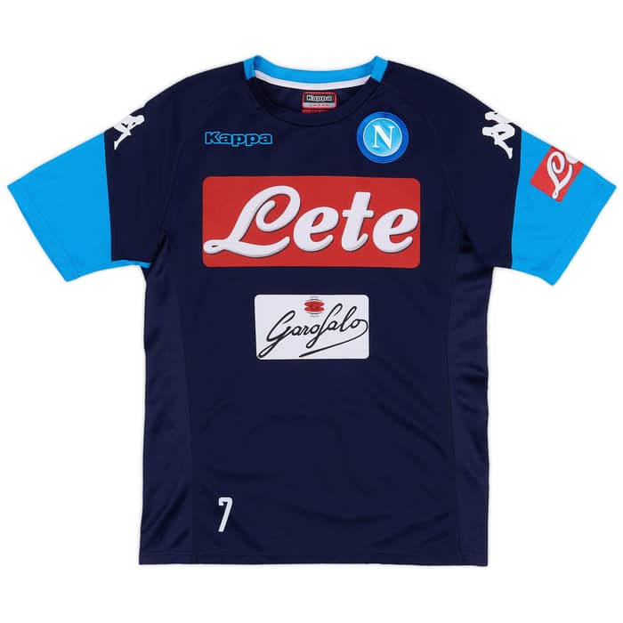 2017-18 Napoli Player Issue Training Tee # - 5/10