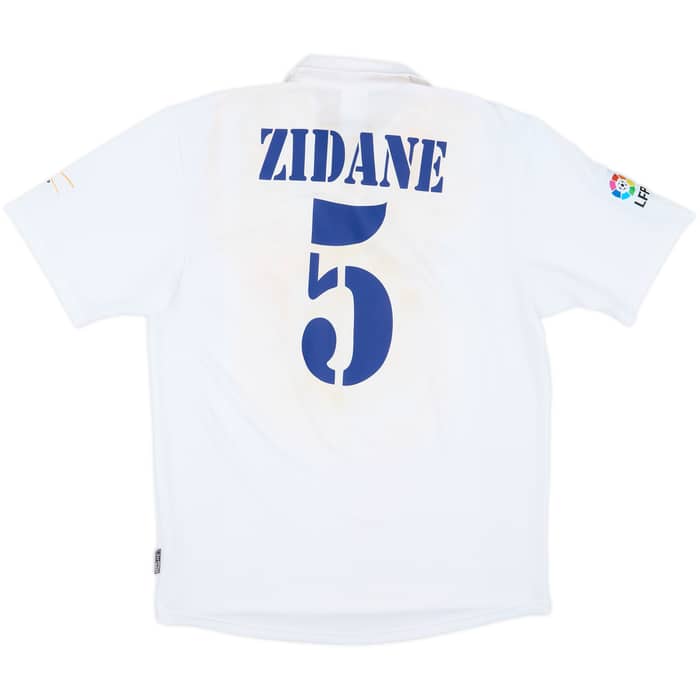 2002-03 Real Madrid Centenary Home Shirt Zidane #5 - 4/10 - (M)