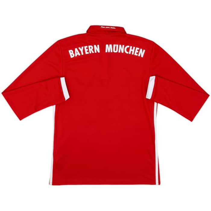 2016-17 Bayern Munich Home L/S Shirt - 9/10 - (S)