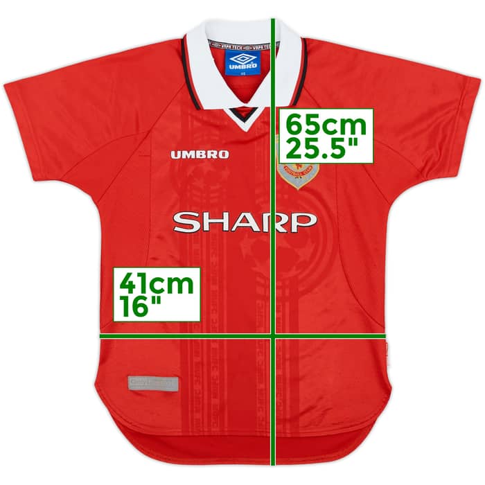 1997-00 Manchester United CL Shirt - 6/10 - (M.Boys)