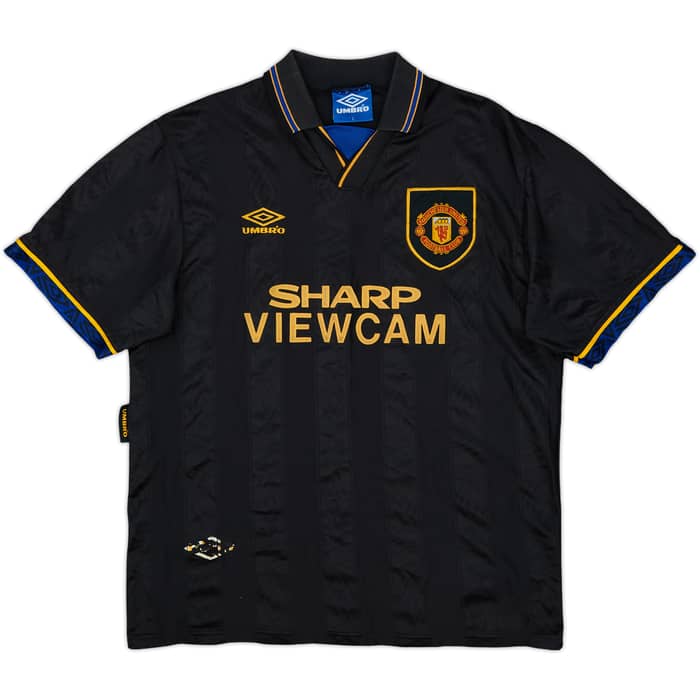 1993-95 Manchester United Away Shirt Irwin #3 - 7/10 - (L)