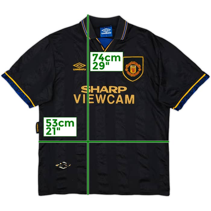 1993-95 Manchester United Away Shirt Irwin #3 - 7/10 - (L)