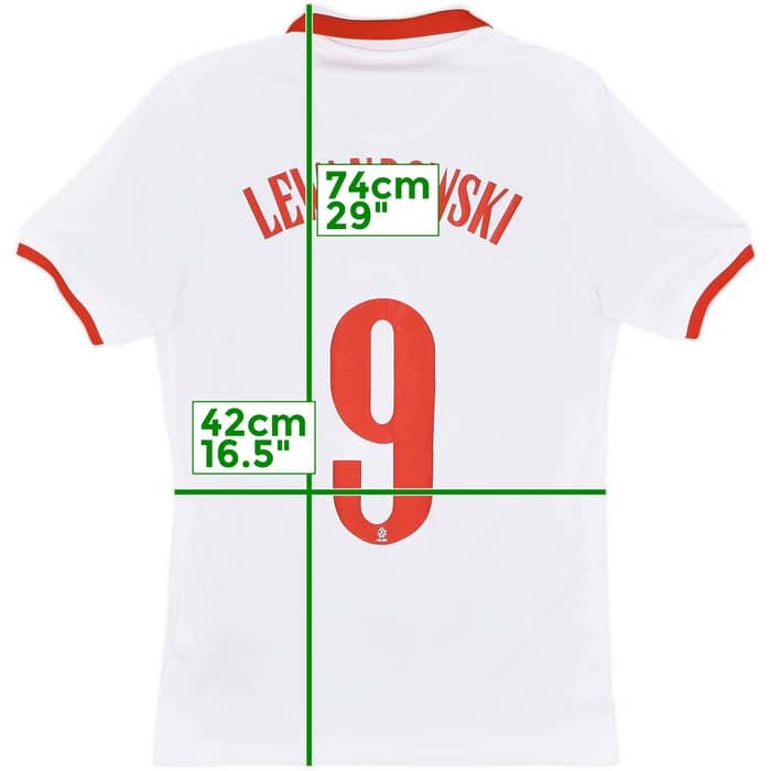 2020-21 Poland Home Shirt Lewandowski #9 - 7/10 - (S)