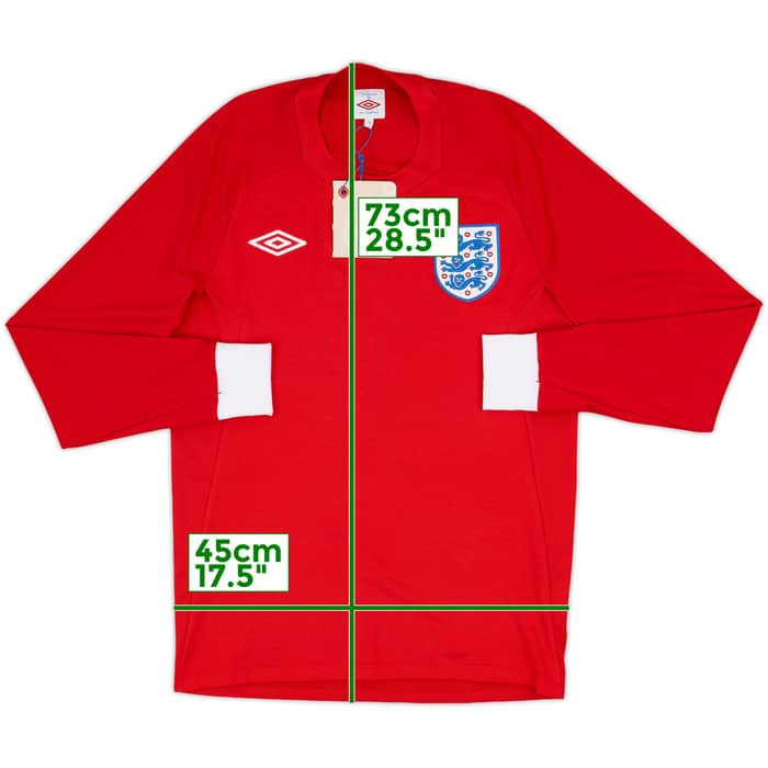 2010-11 England Away L/S Shirt (S)