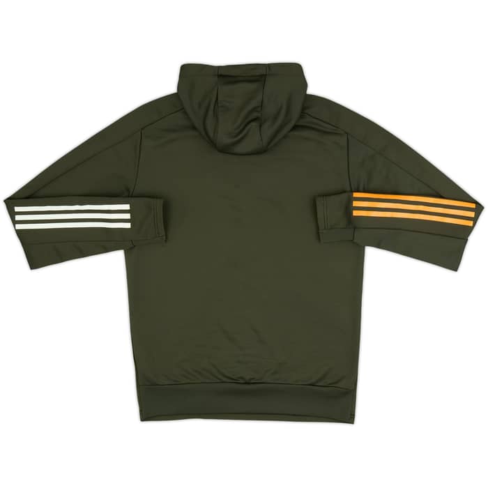 2020-21 Manchester United adidas 1/4 Zip Hooded Drill Top - 9/10 - (M)