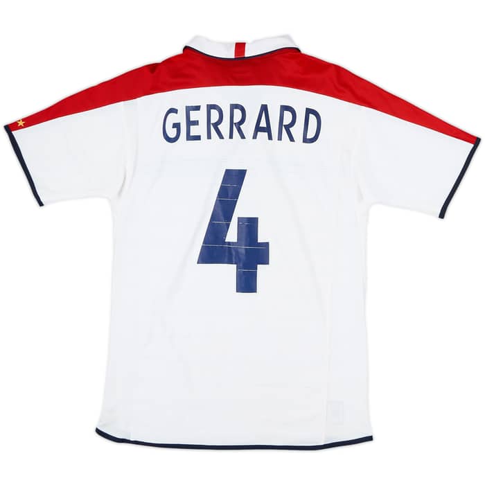2003-05 England Home Shirt Gerrard #4 - 5/10 - (S)