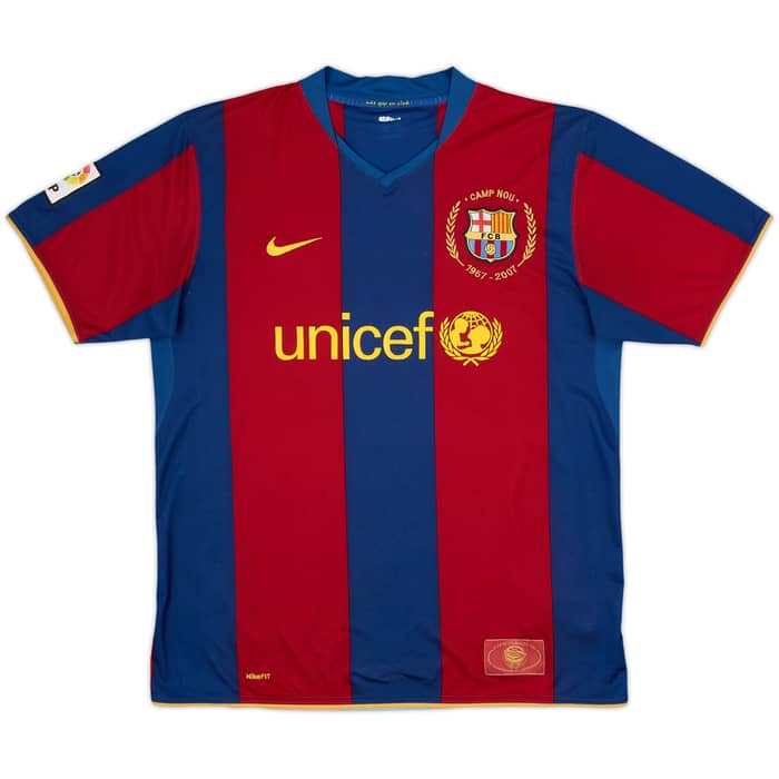 2007-08 Barcelona Home Full Kit Ronaldinho #10 - 6/10 - (L)