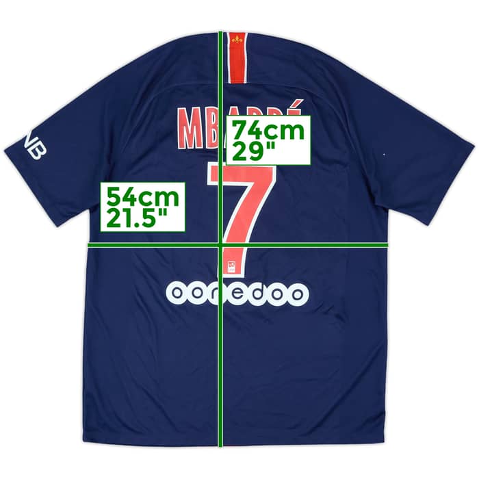 2018-19 Paris Saint-Germain Home Shirt Mbappe #7 - 7/10 - (L)