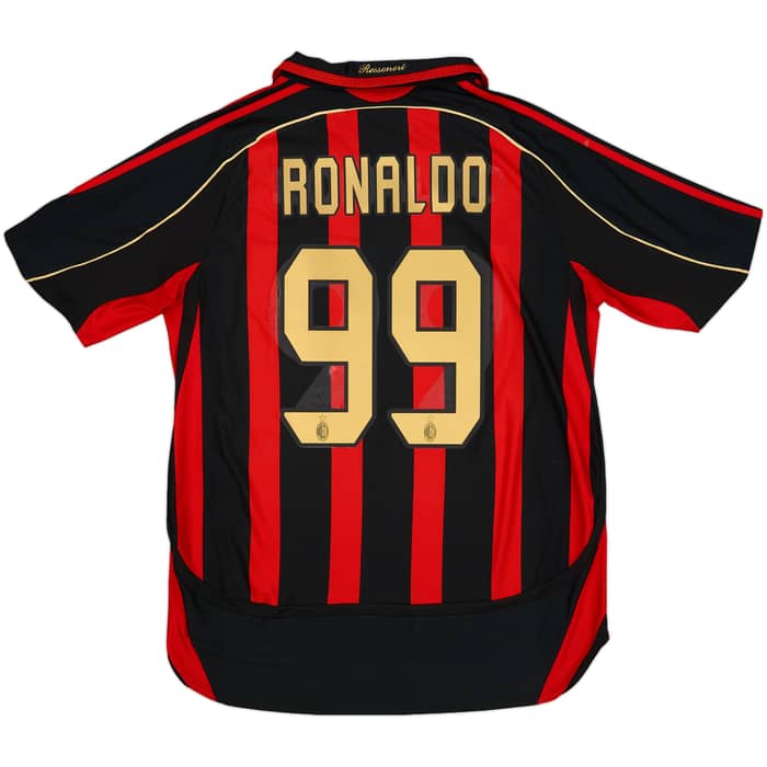 2006-07 AC Milan Home Shirt Ronaldo #99 - 5/10 - (L)