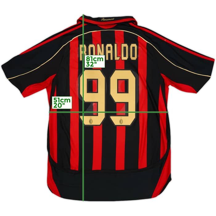 2006-07 AC Milan Home Shirt Ronaldo #99 - 5/10 - (L)