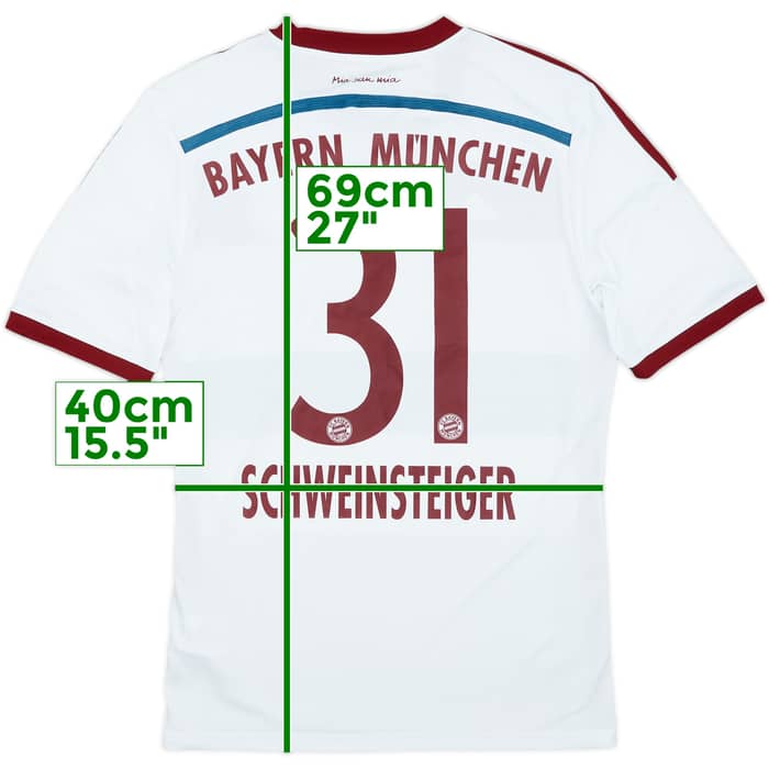 2014-15 Bayern Munich Away Shirt Schweinsteiger #31 - 9/10 - (XL.Boys)