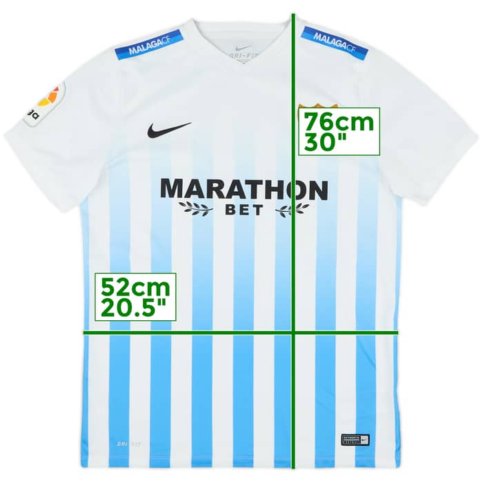 2016-17 Malaga Home Shirt - 8/10 - (L)