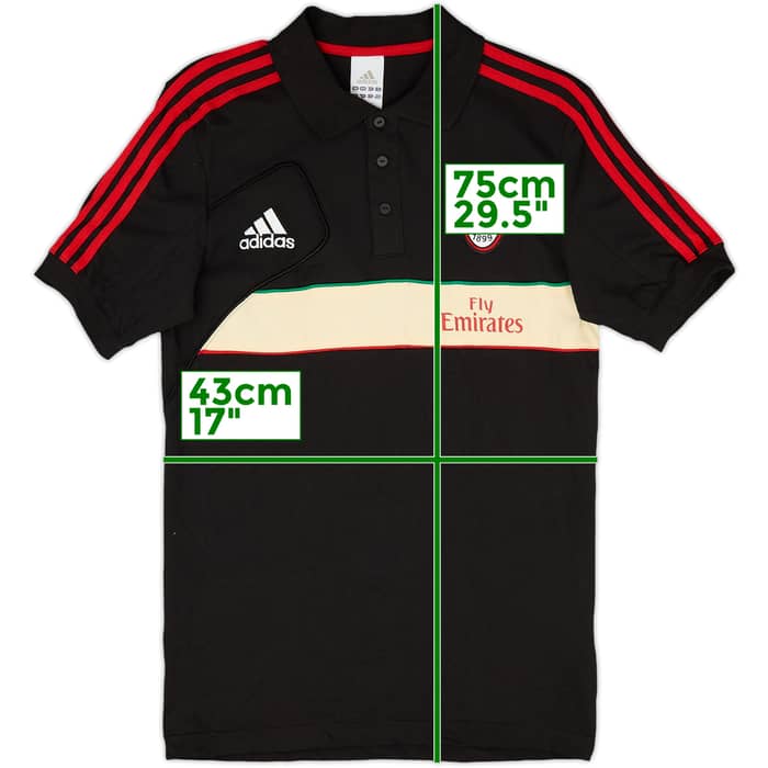 2012-13 AC Milan adidas Polo Shirt - 9/10 - (S)