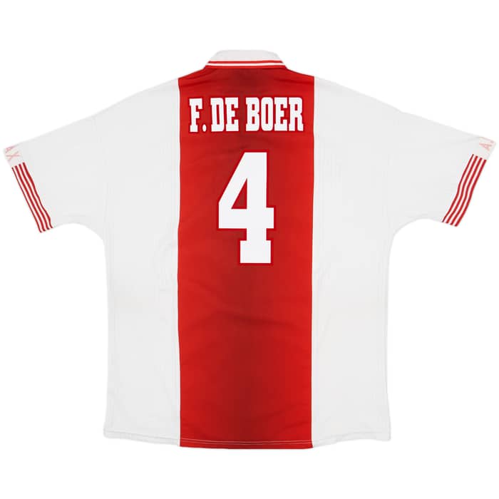 1997-98 Ajax Home Shirt F.De Boer #4 - 8/10 - (XL)