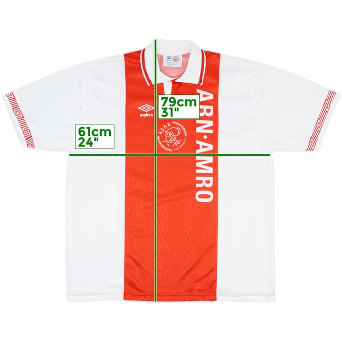 1991-93 Ajax Home Shirt - 9/10 - (XXL)