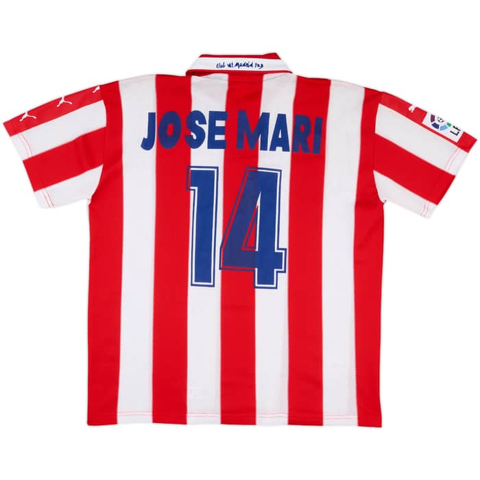 1997-98 Atletico Madrid Home Shirt Jose Mari #14 - 8/10 - (S)