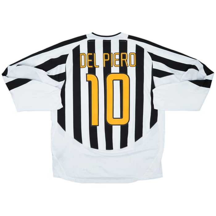 2003-04 Juventus Home L/S Shirt Del Piero #10 - 8/10 - (XL)