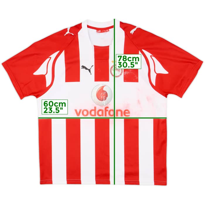 2007-08 Olympiakos Home Shirt - 4/10 - (XL)