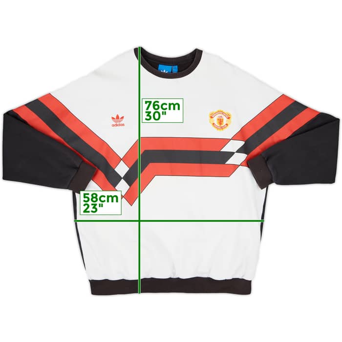 2016-17 Manchester United adidas Originals Retro Sweat Top - 7/10 - (XL)