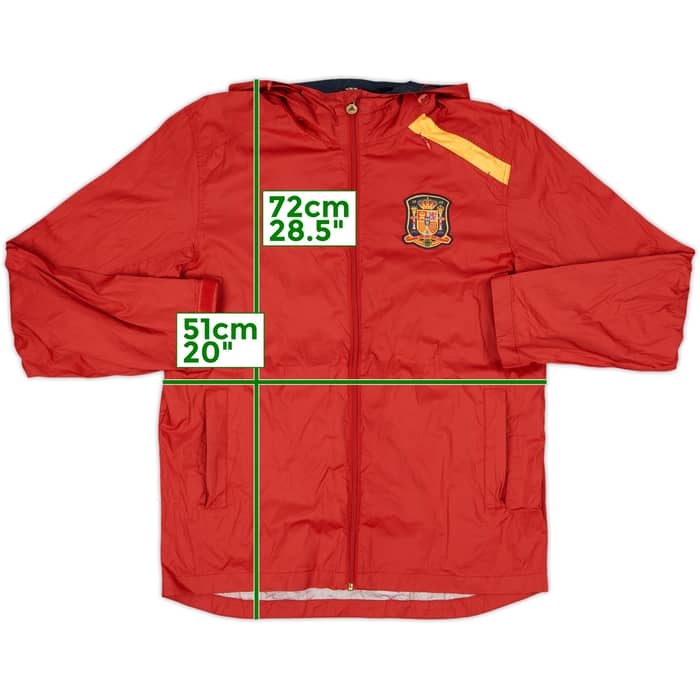 2011-12 Spain adidas Hooded Rain Jacket - 6/10 - (S)