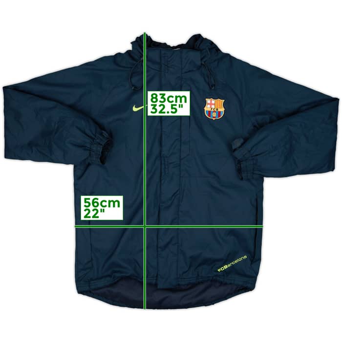 2007-08 Barcelona Nike Hooded Rain Jacket - 8/10 - (S)