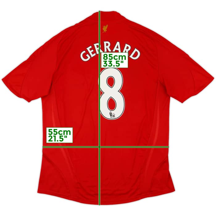 2008-10 Liverpool Home Shirt Gerrard #8 - 6/10 - (L)