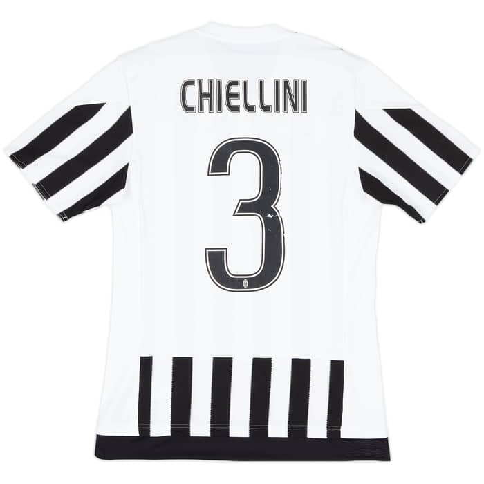 2015-16 Juventus Home Shirt Chiellini #3 - 5/10 - (S)