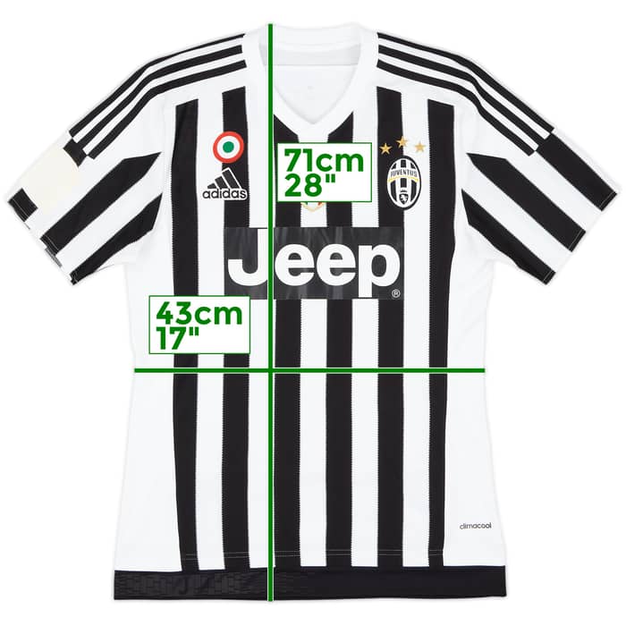 2015-16 Juventus Home Shirt Chiellini #3 - 5/10 - (S)
