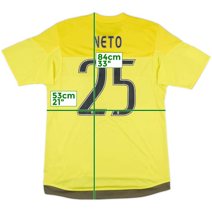 2015-16 Juventus Match Issue Coppa Italia GK Shirt Neto #25