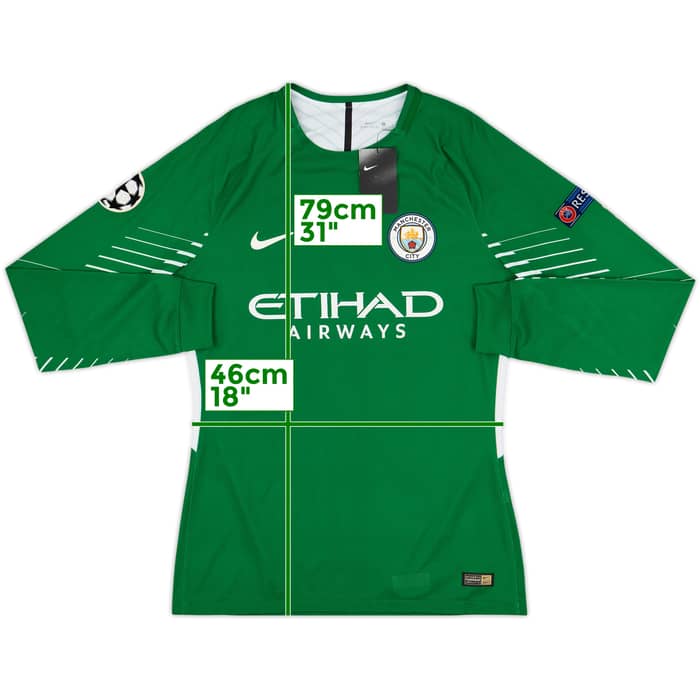 2017-18 Manchester City Authentic GK S/S Shirt Ederson M. #31 (L)