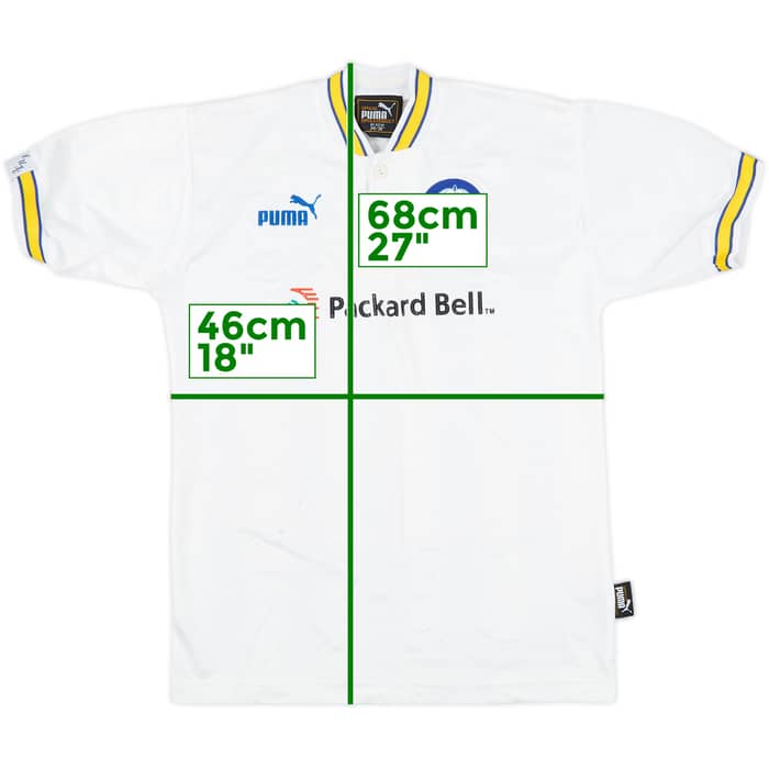 1996-98 Leeds United Home Shirt - 4/10 - (XL.Boys)