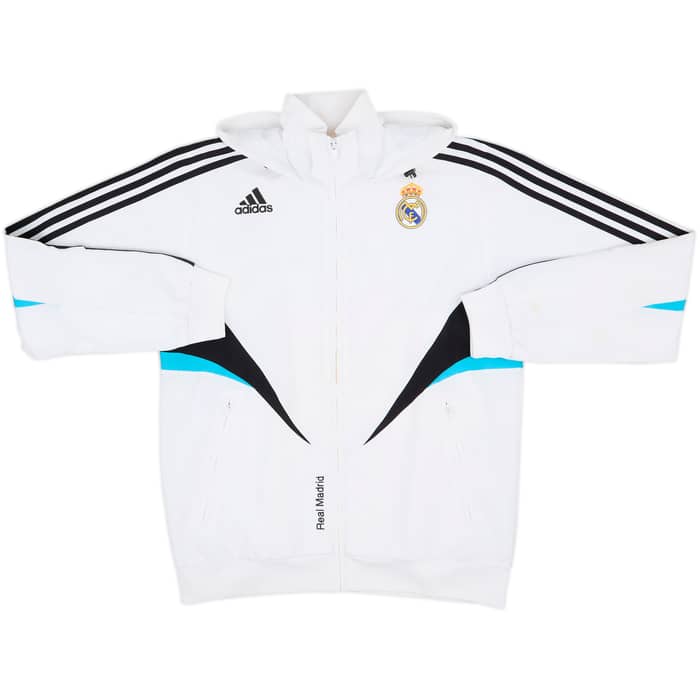2008-09 Real Madrid adidas Hooded Track Jacket - 8/10 - (XL.Boys)