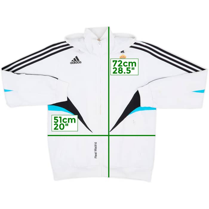 2008-09 Real Madrid adidas Hooded Track Jacket - 8/10 - (XL.Boys)