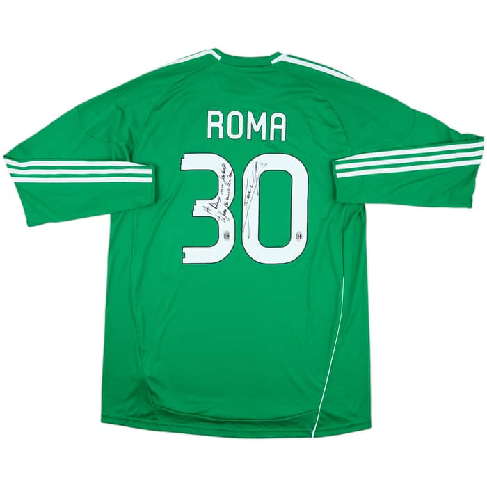 2010-11 AC Milan Match Issue Signed GK Shirt Roma #30