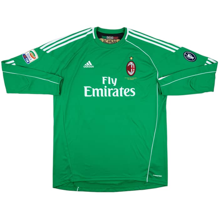 2010-11 AC Milan Match Issue Signed GK Shirt Roma #30