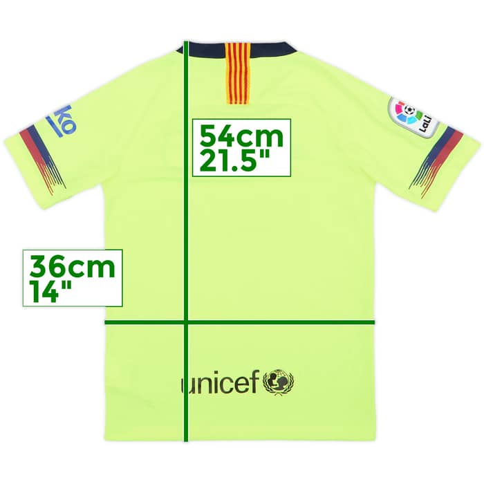 2018-19 Barcelona Away Shirt - 10/10 - (S.Boys)
