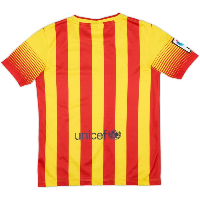 2013-15 Barcelona Away Shirt - 7/10 - (M.Boys)
