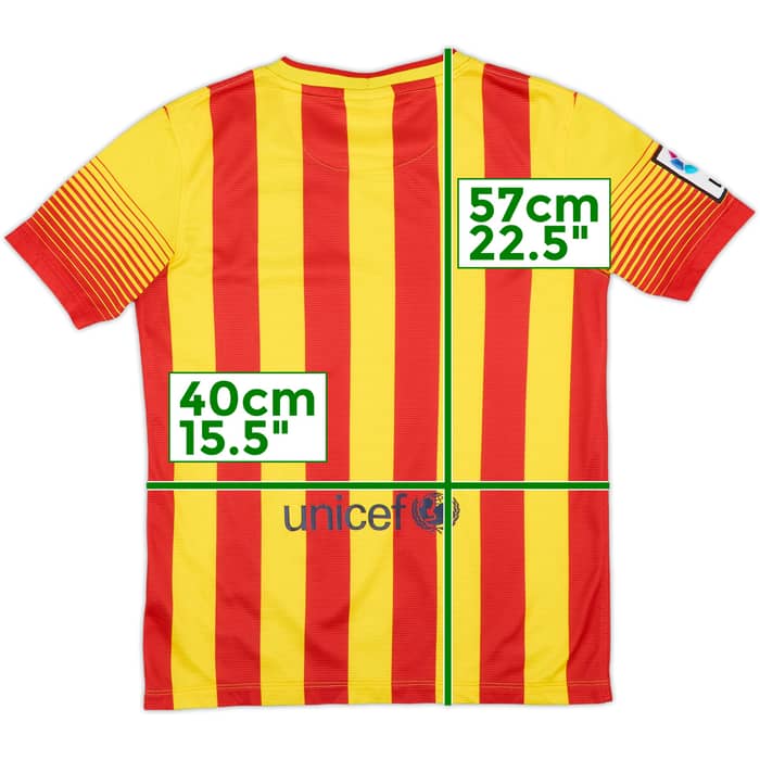2013-15 Barcelona Away Shirt - 7/10 - (M.Boys)
