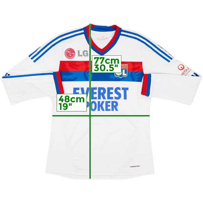 2011-12 Lyon Authentic Home L/S Shirt - 5/10 - (L)