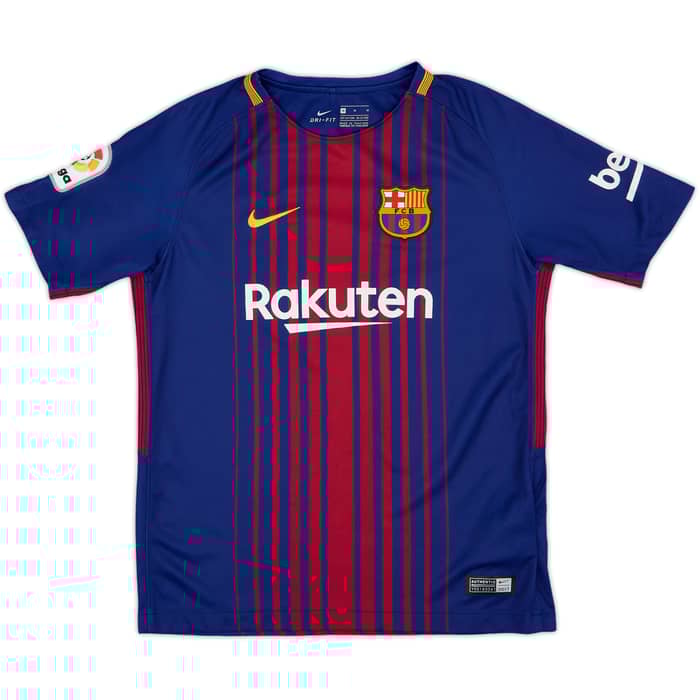 2017-18 Barcelona Home Shirt - 10/10 - (M.Boys)