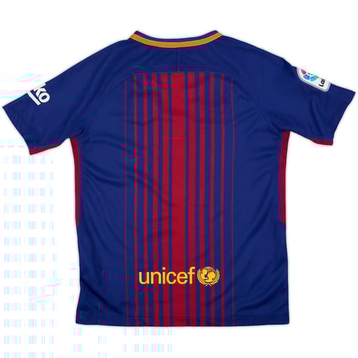 2017-18 Barcelona Home Shirt - 10/10 - (M.Boys)