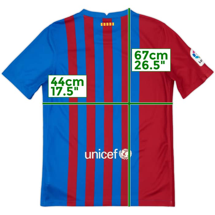 2021-22 Barcelona Home Shirt - 8/10 - (XL.Boys)
