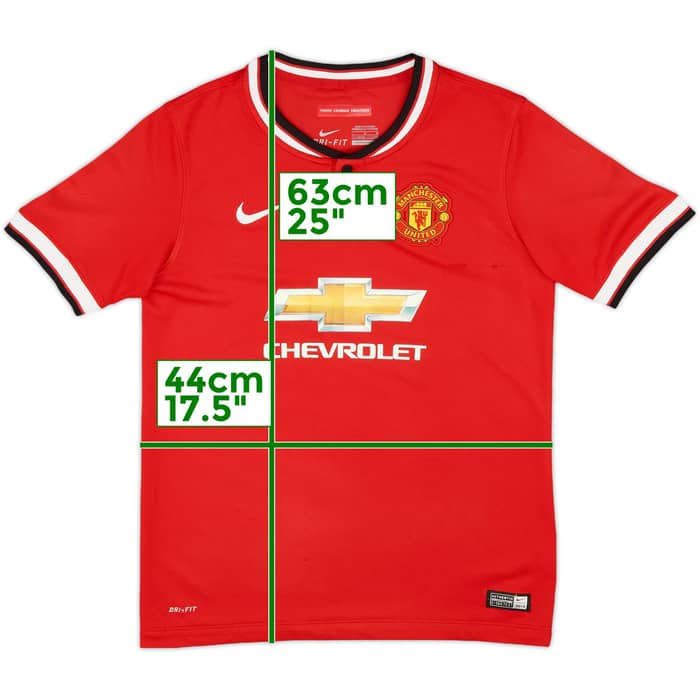 2014-15 Manchester United Home Shirt - 7/10 - (L.Boys)