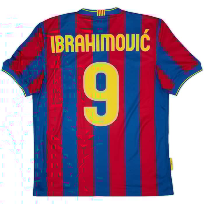 2009-10 Barcelona Home Shirt Ibrahimovic #9 - 8/10 - (M)