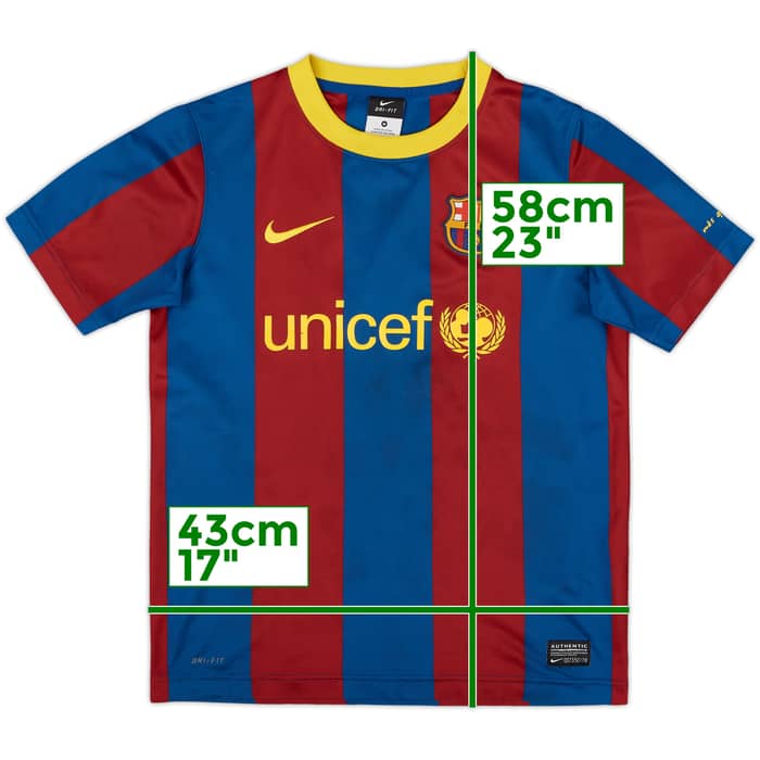 2010-11 Barcelona Home Shirt - 8/10 - (M.Boys)