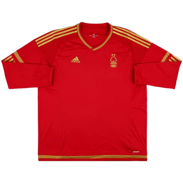 2015-16 Nottingham Forest Home L/S Shirt - 5/10 - (XXL)
