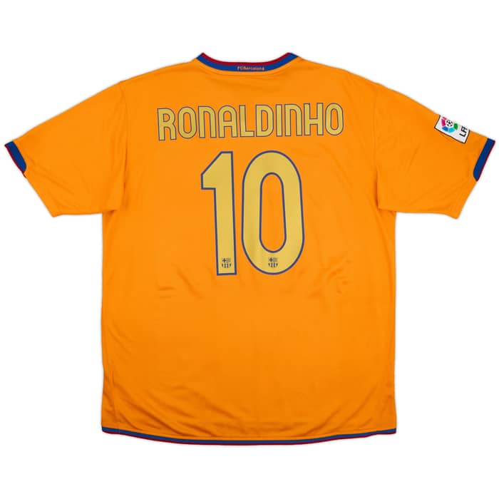 2006-08 Barcelona Away Shirt Ronaldinho #10 - 8/10 - (XL)