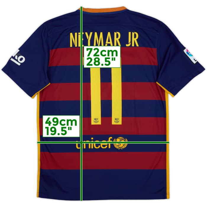 2015-16 Barcelona Home Shirt Neymar Jr #11 - 6/10 - (M)