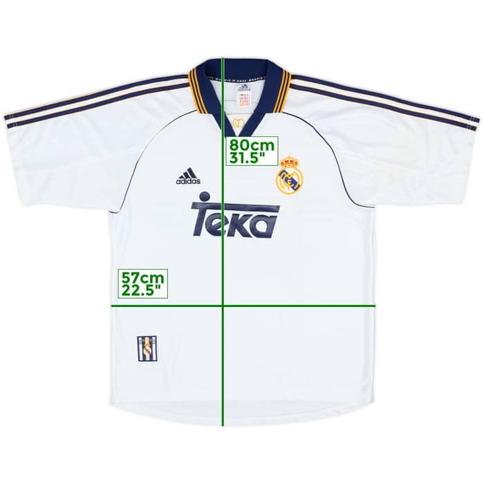 1998-00 Real Madrid 'Champions of Europe' Home Shirt - 8/10 - (M)